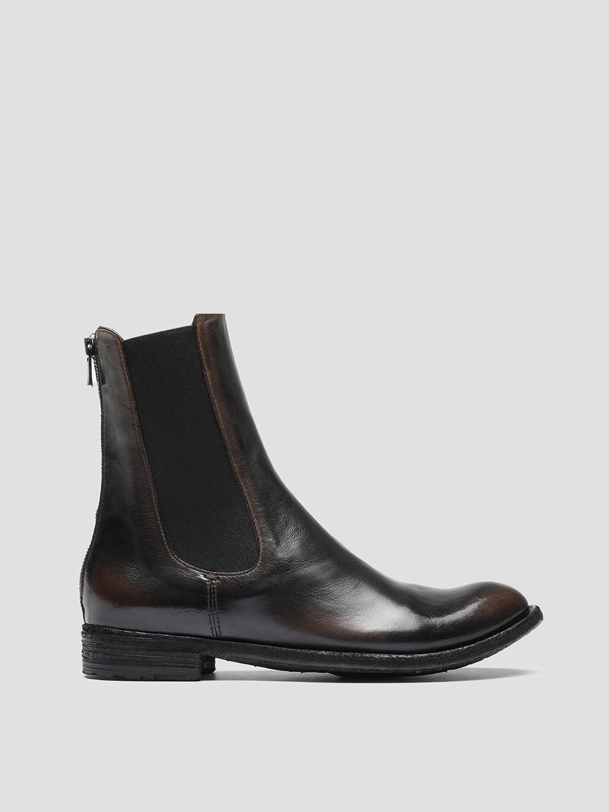 Slim Fit Chelsea Boots LEXIKON 073 - Dark Brown Leather Chelsea Boots