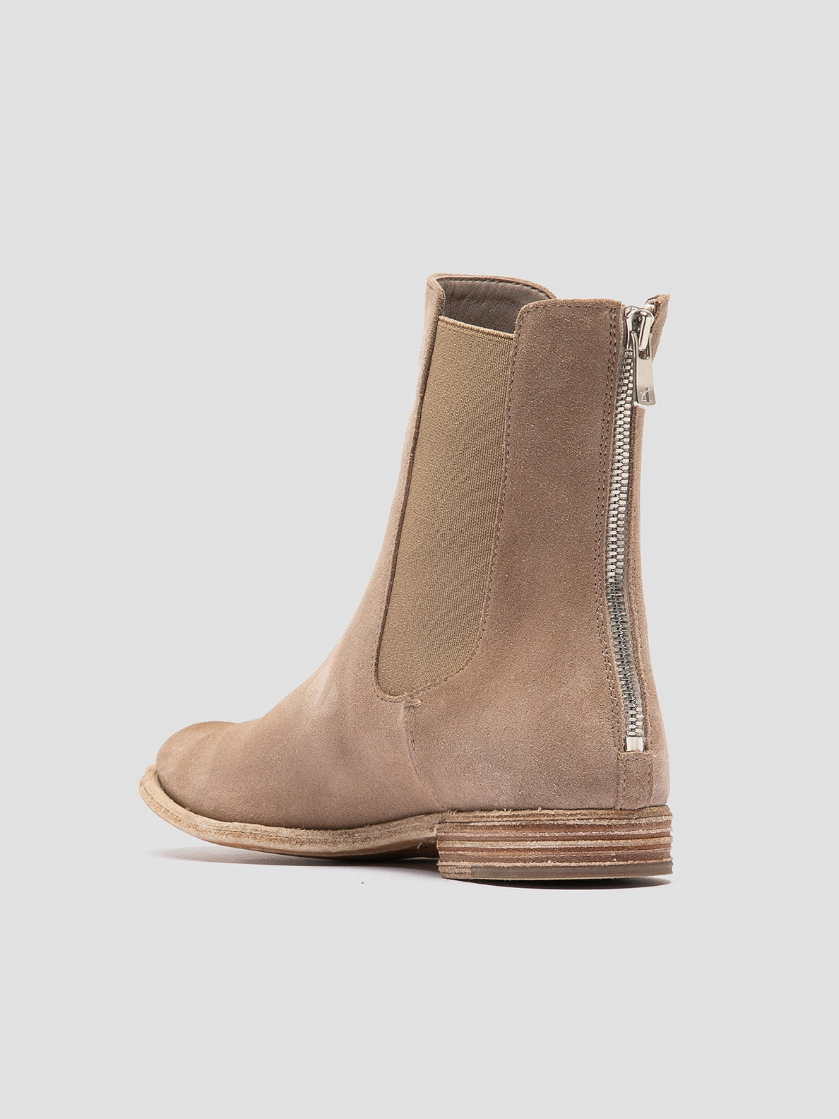 Best Comfy Chelsea Boots LEXIKON 551 - Beige Suede Zipped Boots