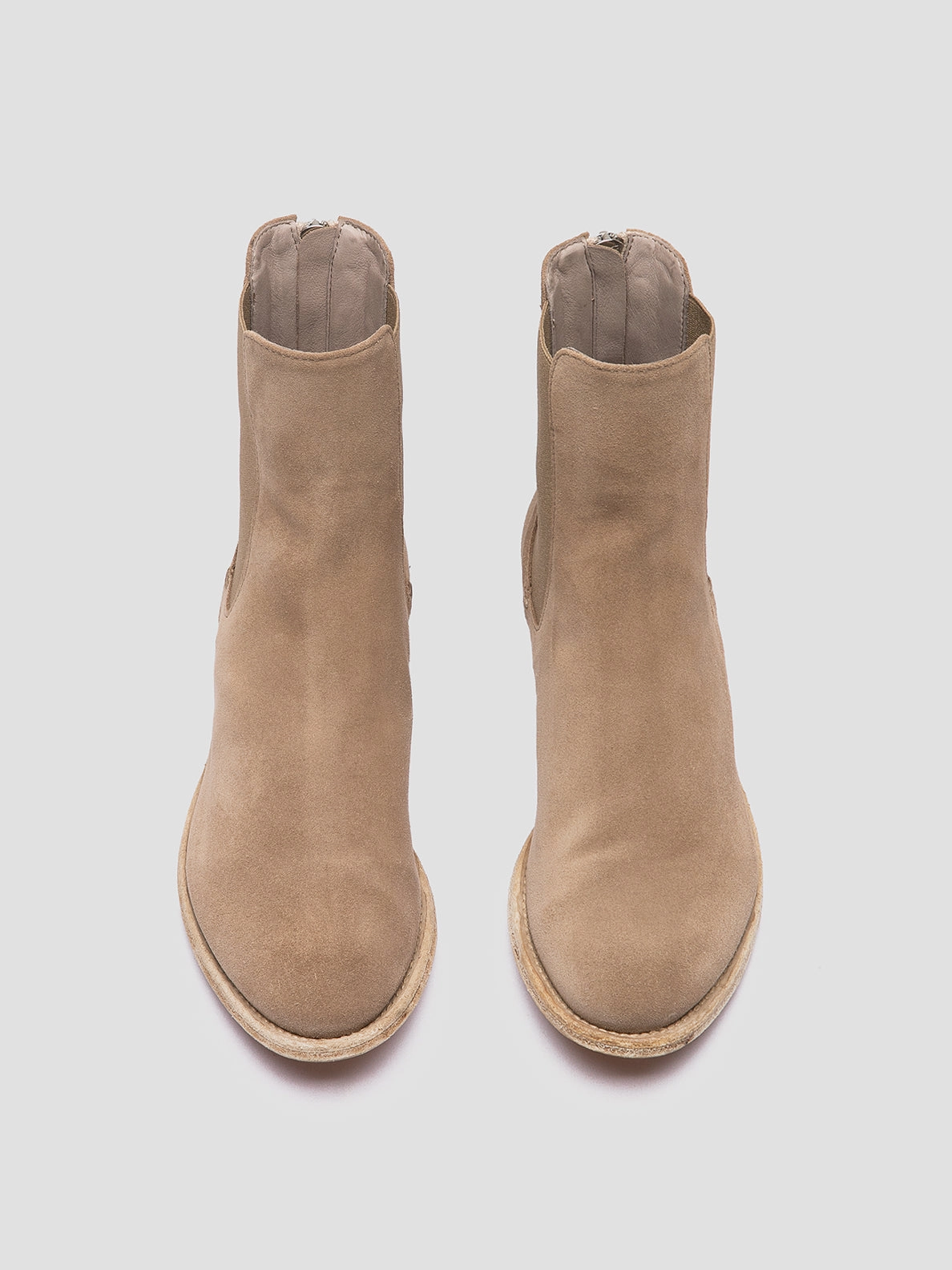 LEXIKON 551 - Beige Suede Zipped Boots Bernardo Chelsea Boots