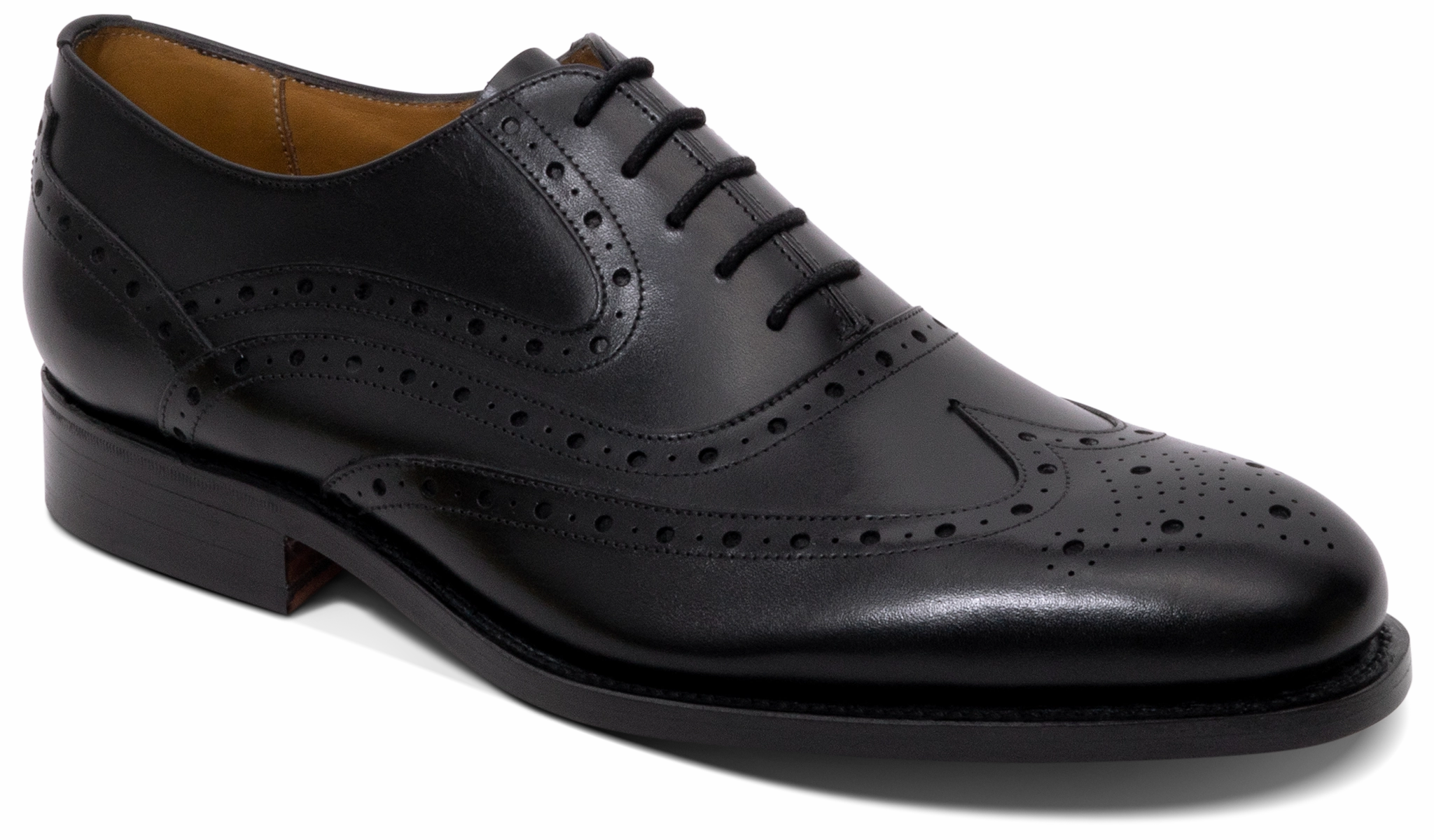Liffey - Black Calf Berwick Brogue Boots
