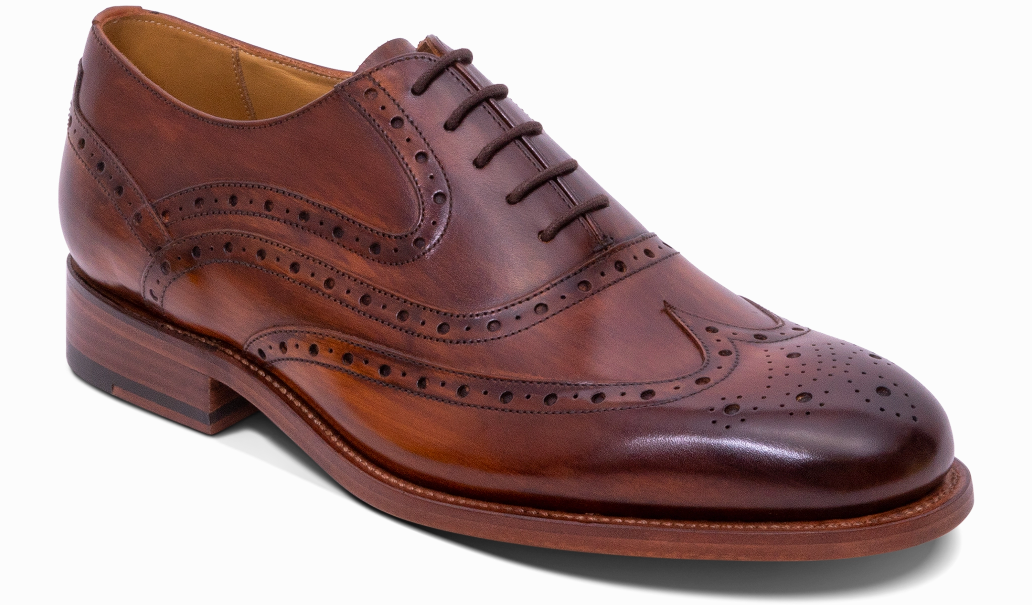 Zappos Brogues Liffey - Hand Brushed Brown
