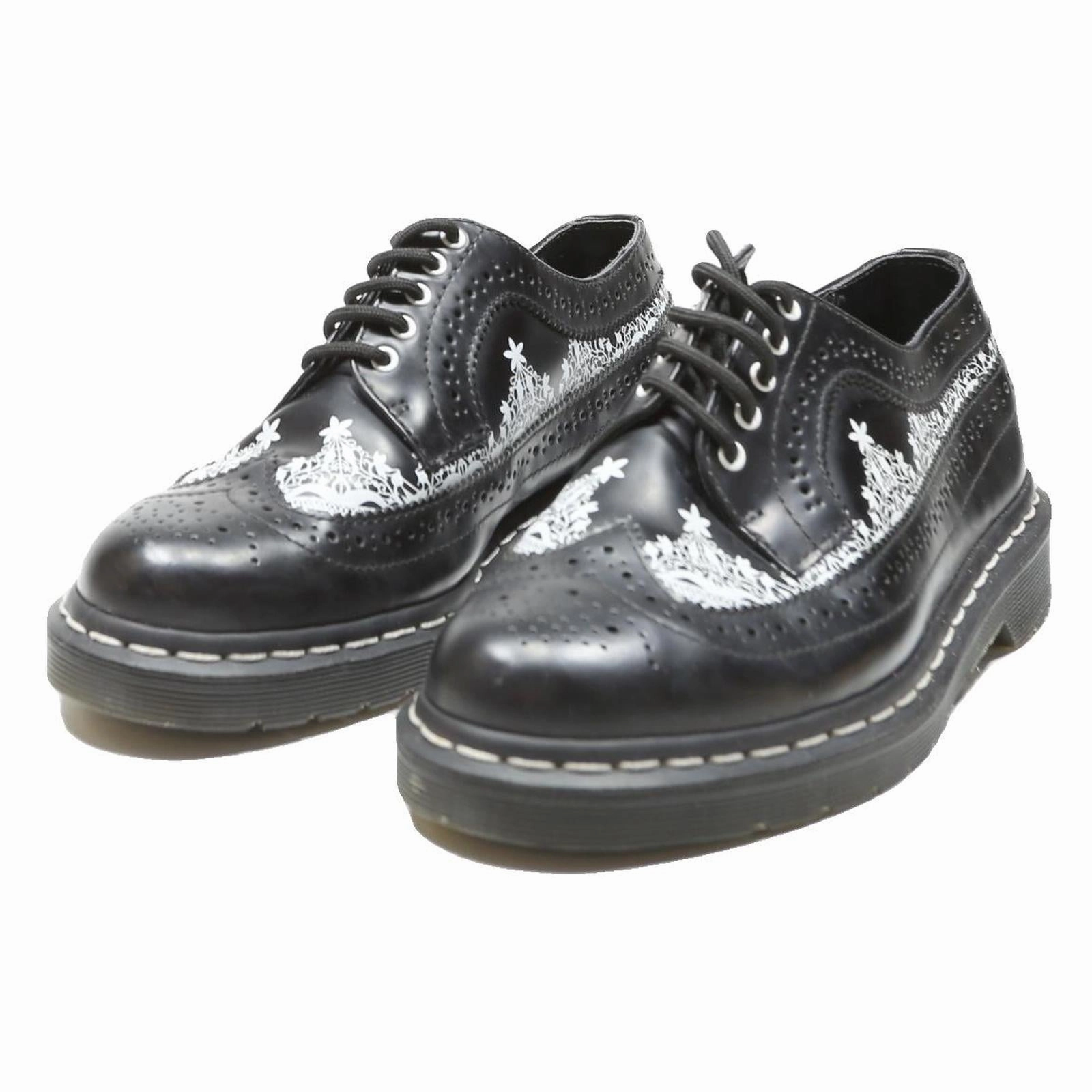 DR MARTENS Womens 6 Black Leather Brogue Shoes Lace-Up Casual Oxford Coloured Brogues Ladies