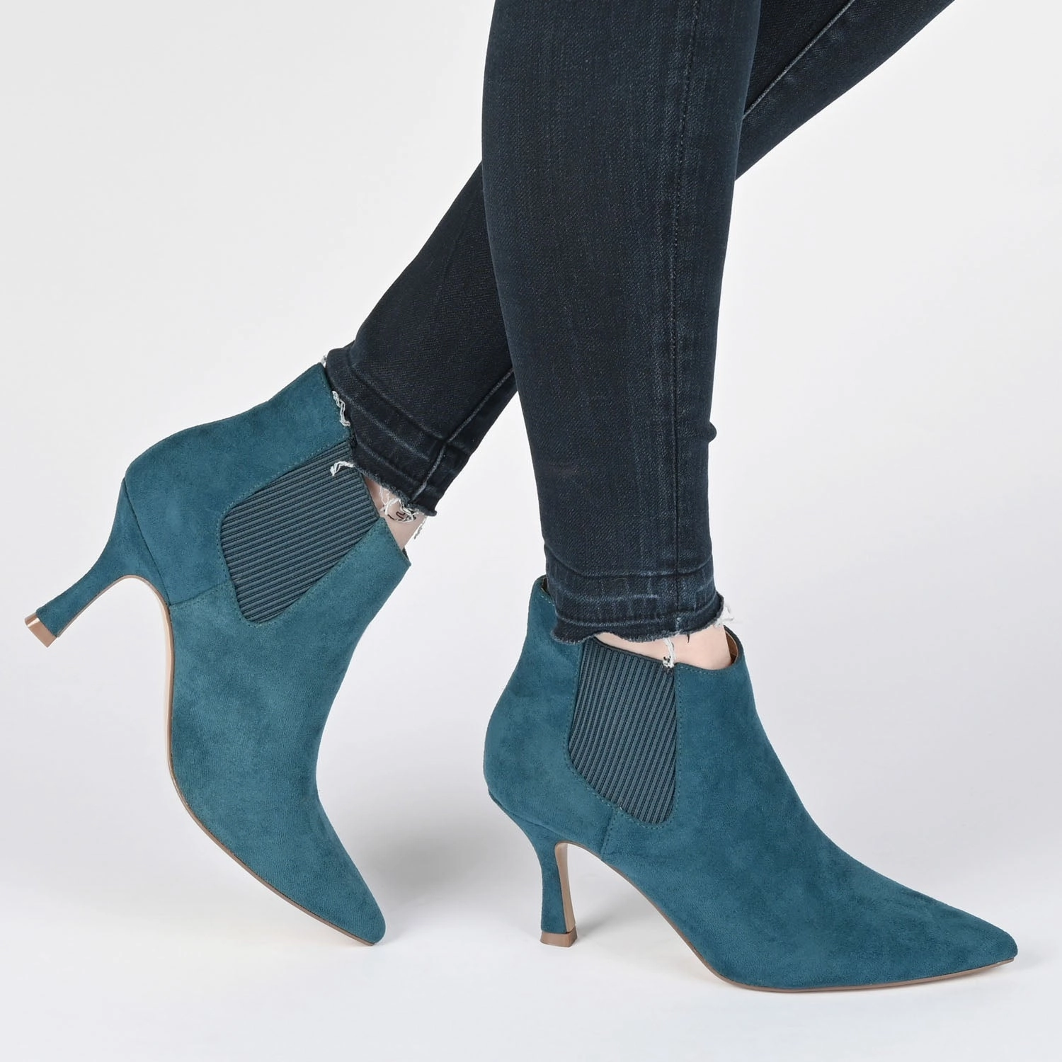 Brogue Chelsea Boots Uk ELITTA CHELSEA BOOTIES IN FAUX SUEDE