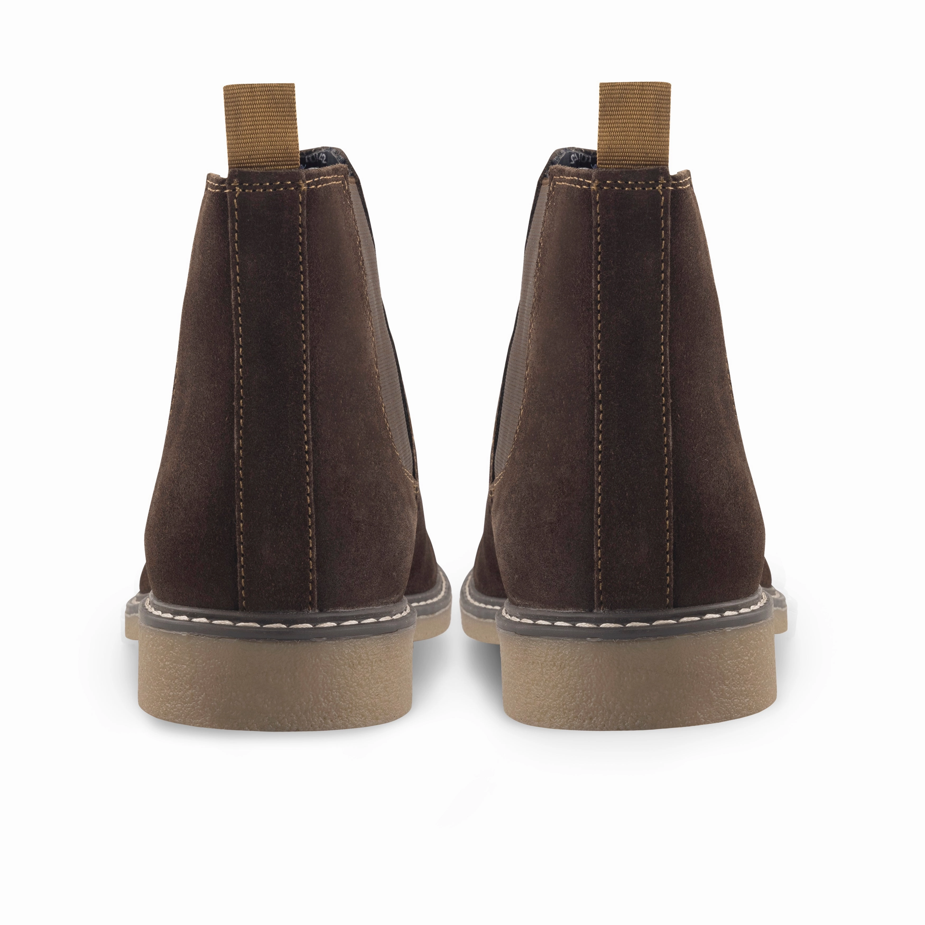 Pimlico Suede Leather Chelsea Boots - Brown Flat Boots