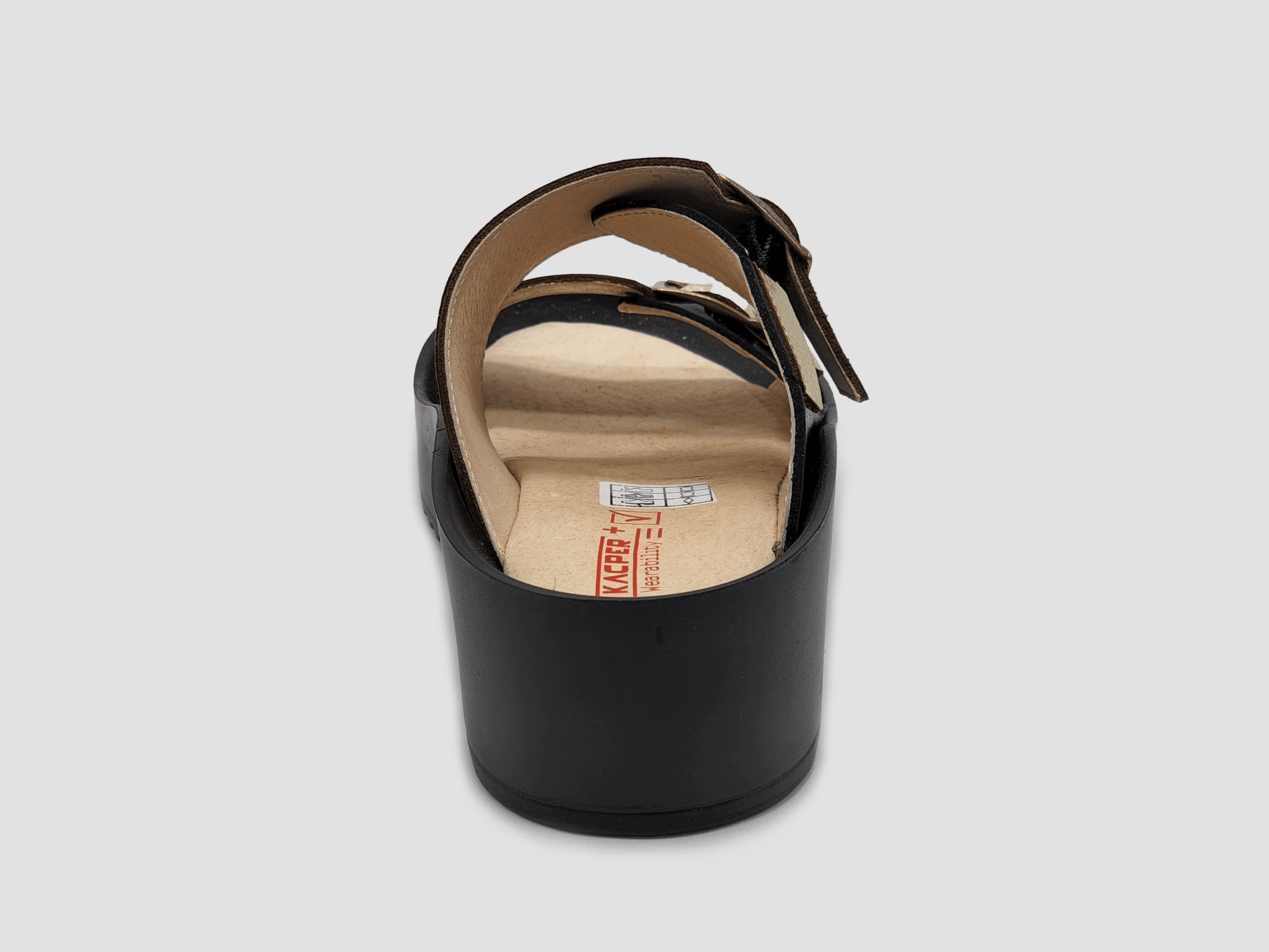 Women's Signature Leather Sandals - Black & Gold Best Sandals For Walking