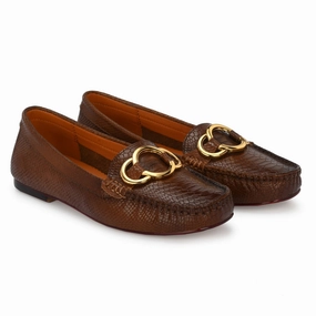 Peace And Love Loafers Liz Brown Leather Loafers