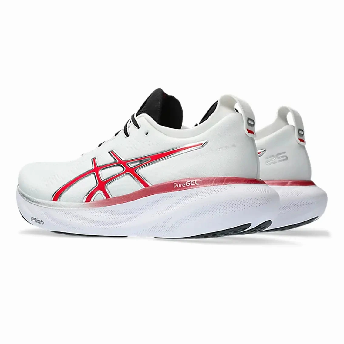 Asics Nimbus 26 Running Shoes Mens ASICS GEL-Nimbus 25 Anniversary - White / Classic Red