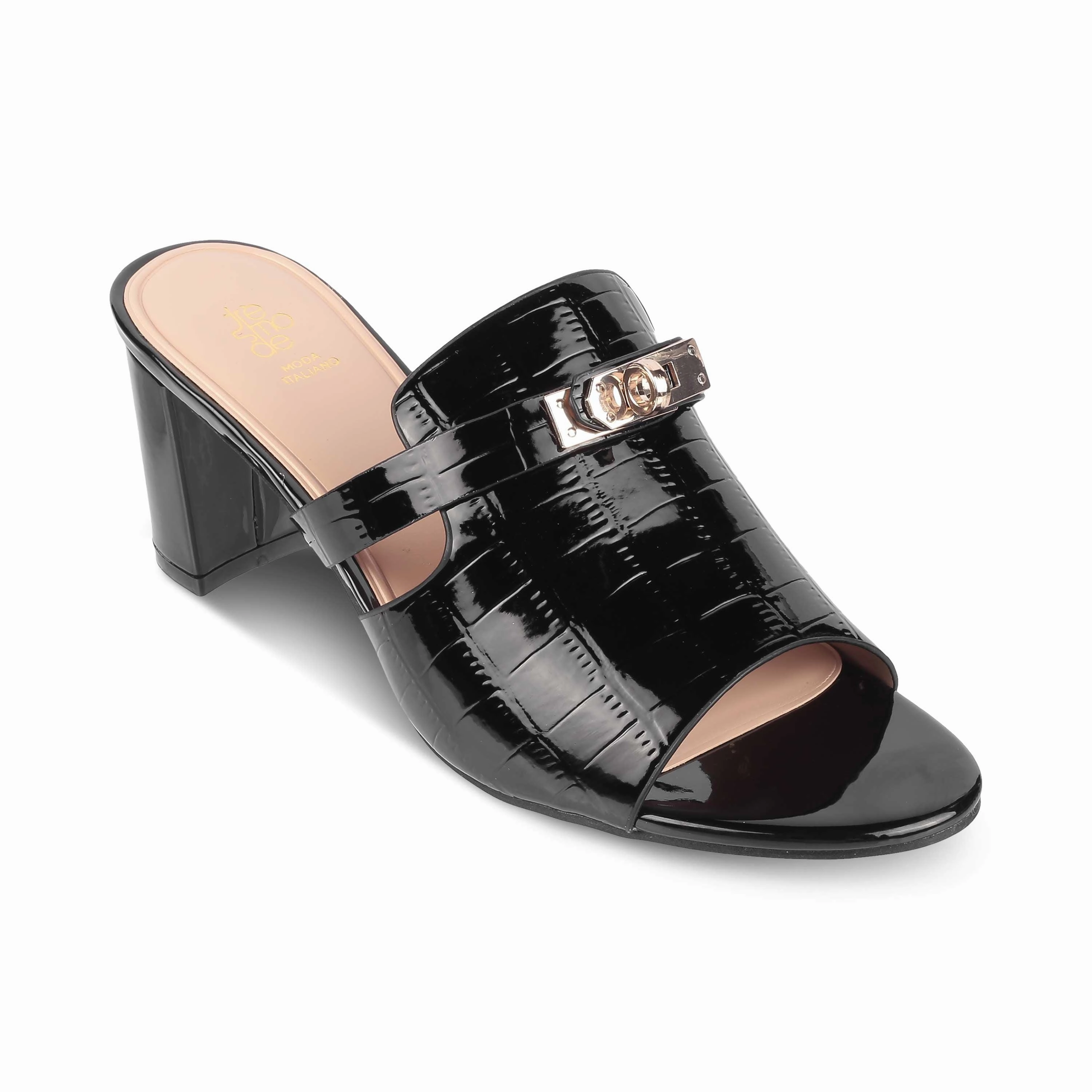 Sandals Closed Toe Tresmode Nic Black Women's Dress Block Heel Sandals