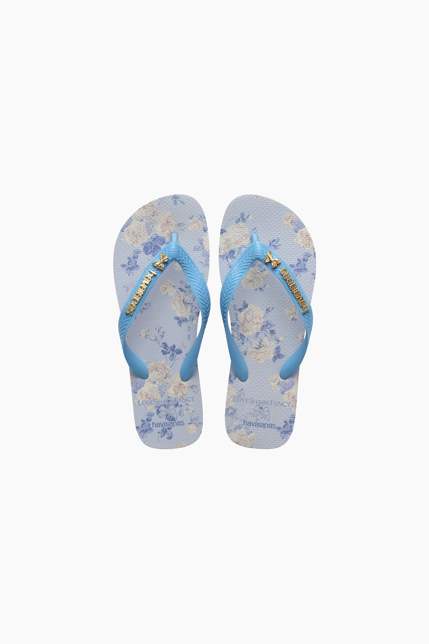 LoveShackFancy x havaianas Girls Whisper Blue Flip Flops Clean Flip Flops