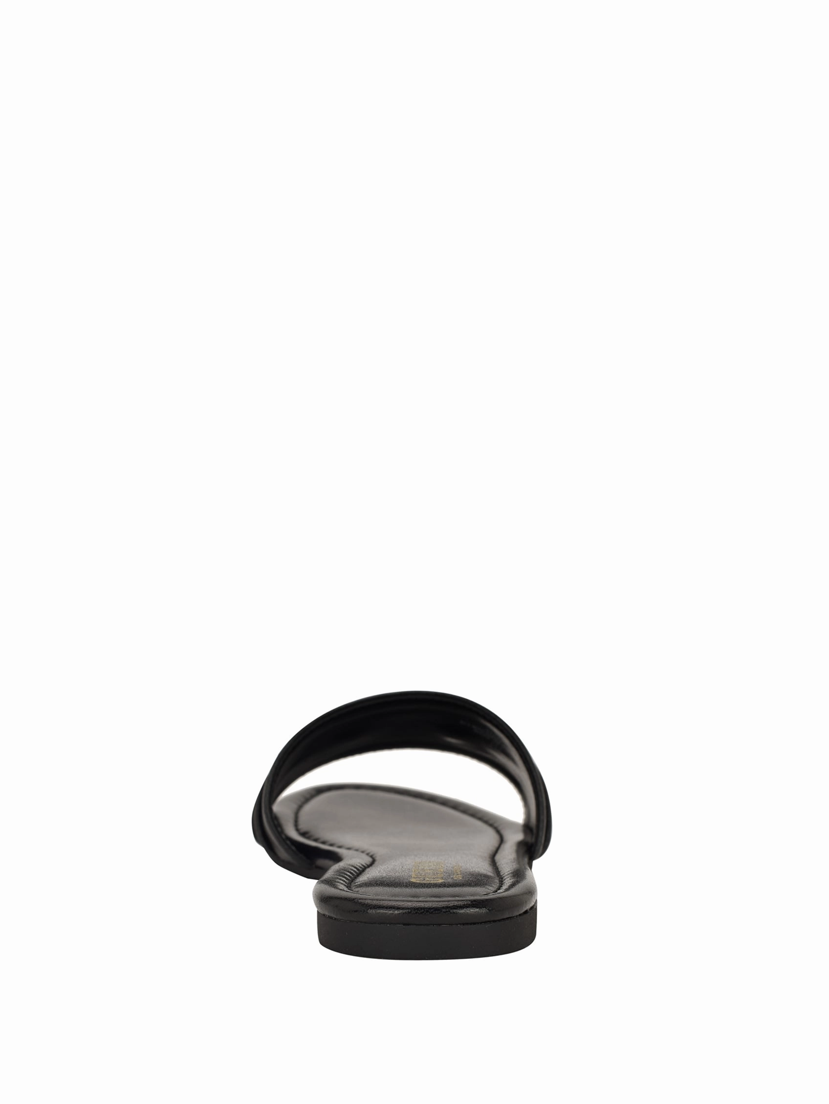 White Platform Slides Lynzy Faux-Leather Beach Slides