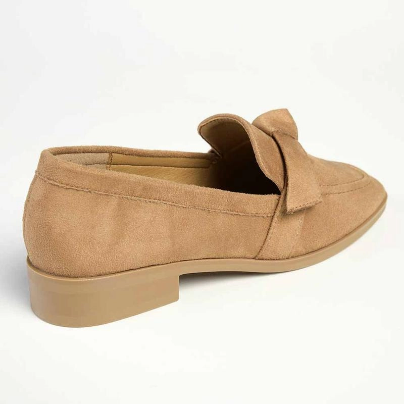 Madison Priya - Knotted Loafer - Taupe Oxfords Before