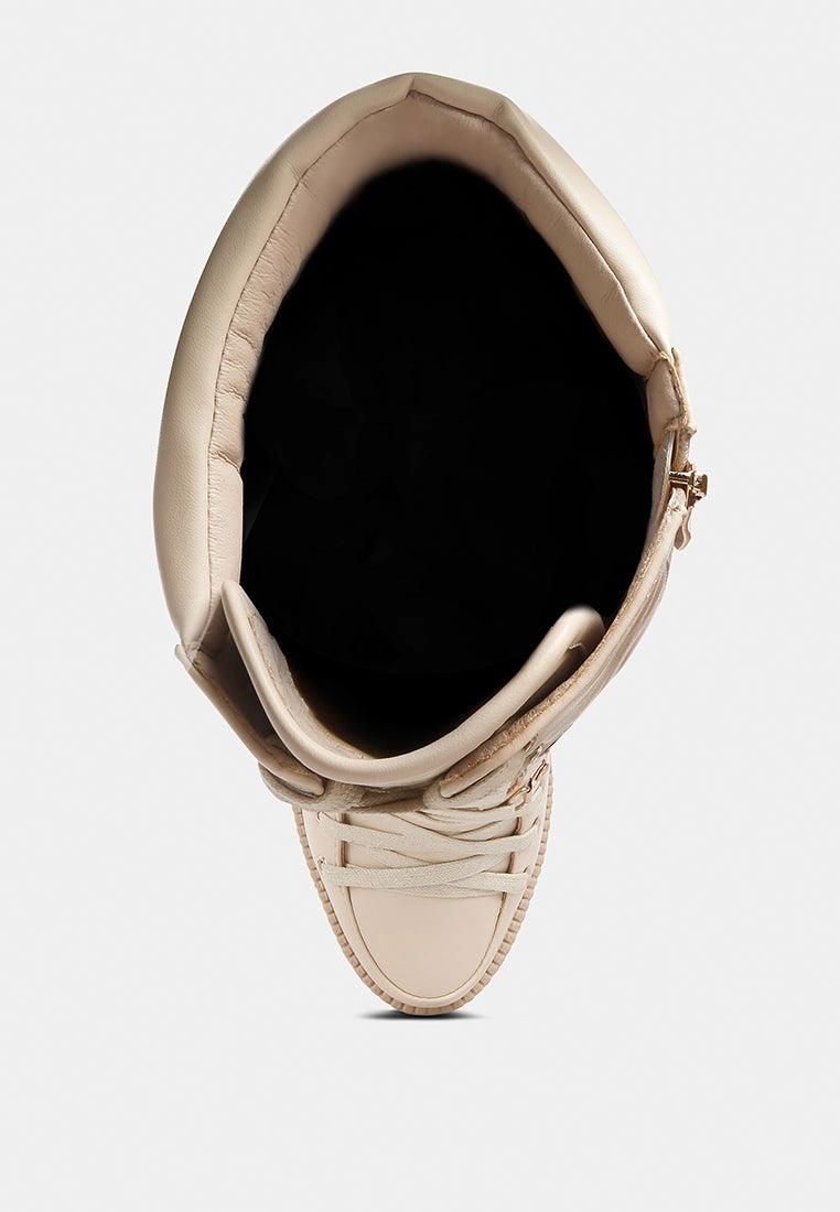 magnolia cushion collared lace up boots Camin Boots