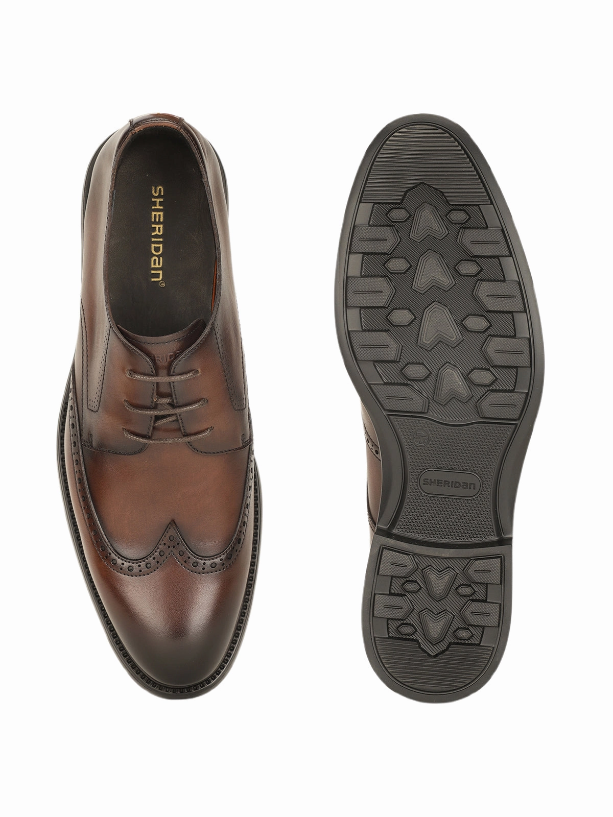 Marcelo Premium Luxury Leather Brogues Wingtip Brown