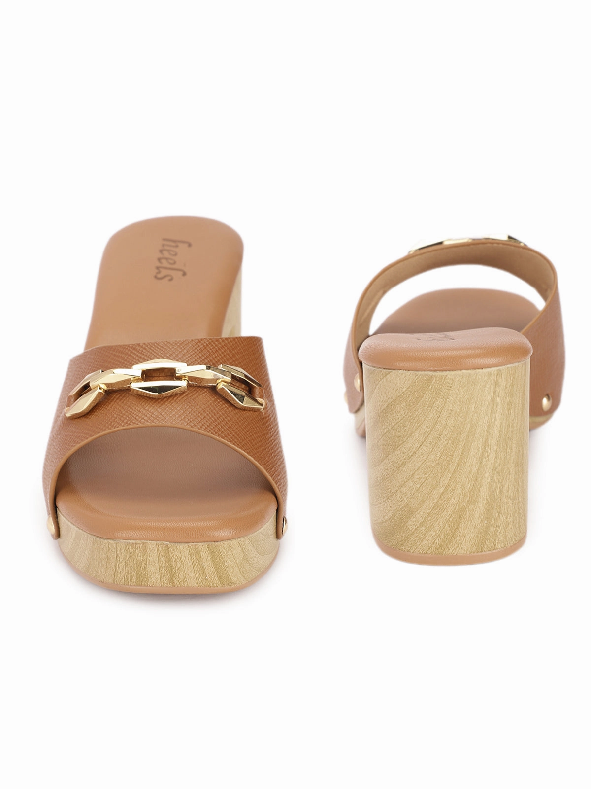 Maren Block Platform Heels Patent Leather Heel Sandals