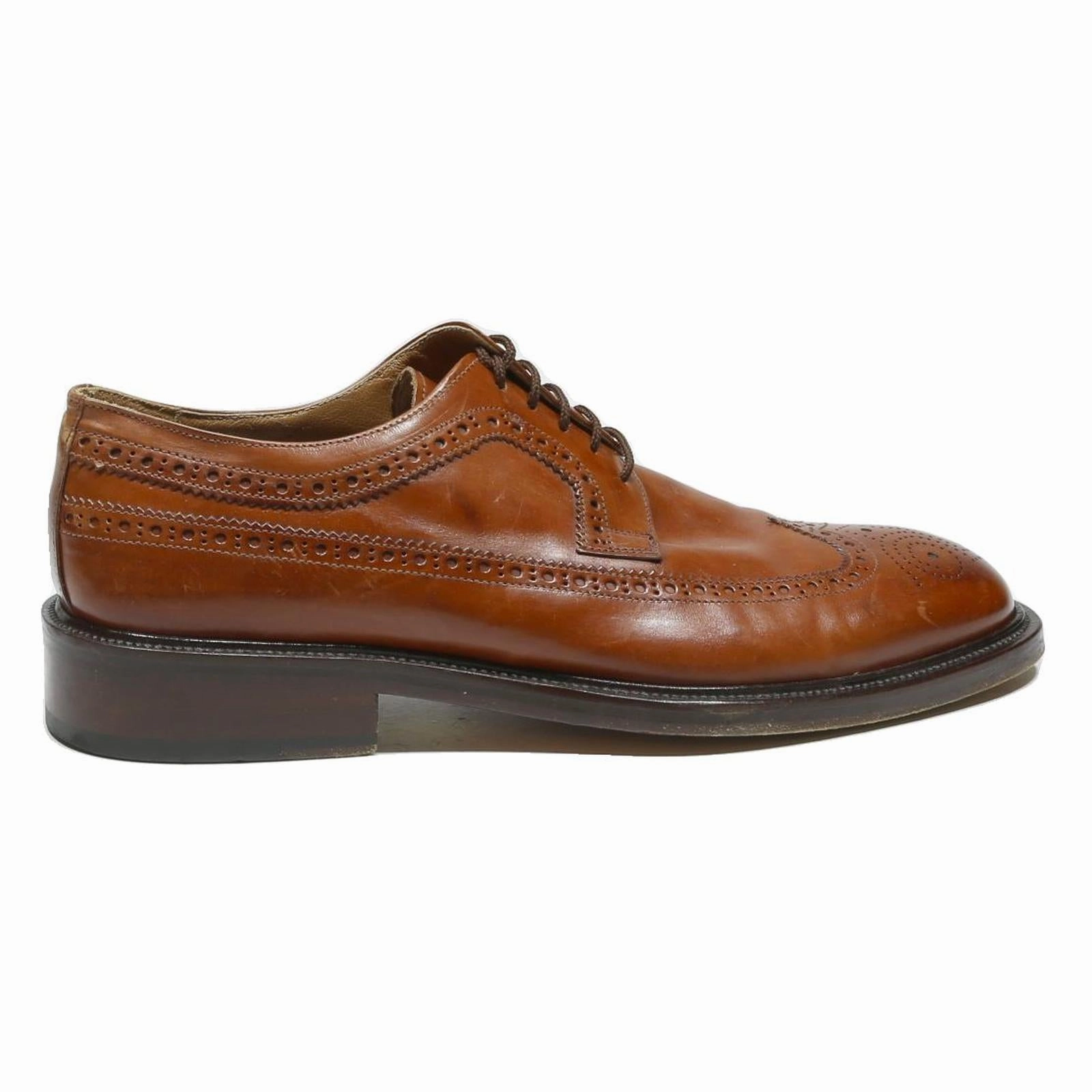 Brogue Shoes Online MARIO BRUNI Mens Brogue Leather Shoes Cognac UK 10 Classic Elegant Dress