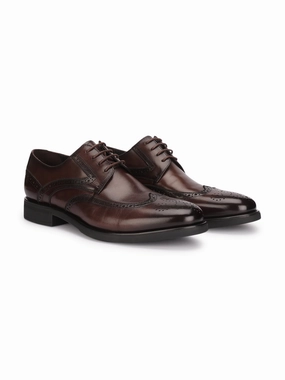 Massimo Premium Leather Brogues Agl Heel Brogues