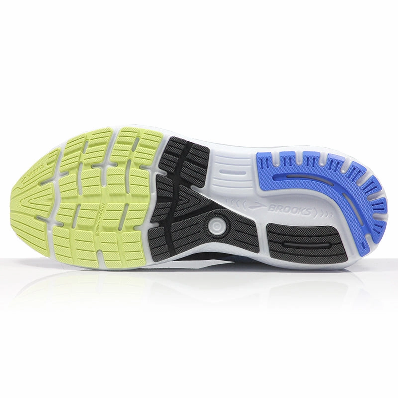 Brooks Ghost 16 Men's Running Shoe - Black/Cobalt/Neo Yellow Best Walk Run Shoes