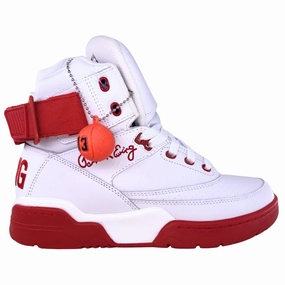 Patrick Ewing Athletics Men's 1BM00554-128 33 HI OG White Red Basketball Shoes Blue Camo Basketball Shoes