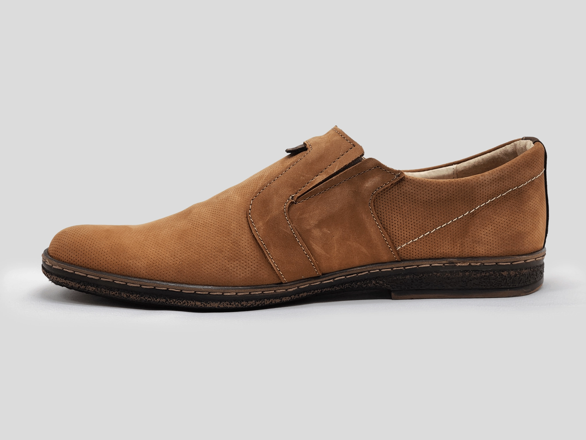 Men's Essential Leather Loafers - Light Brown Loafers With Dress Pants