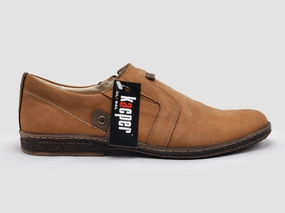 Men's Essential Leather Loafers - Light Brown Boat Shoes Or Loafers