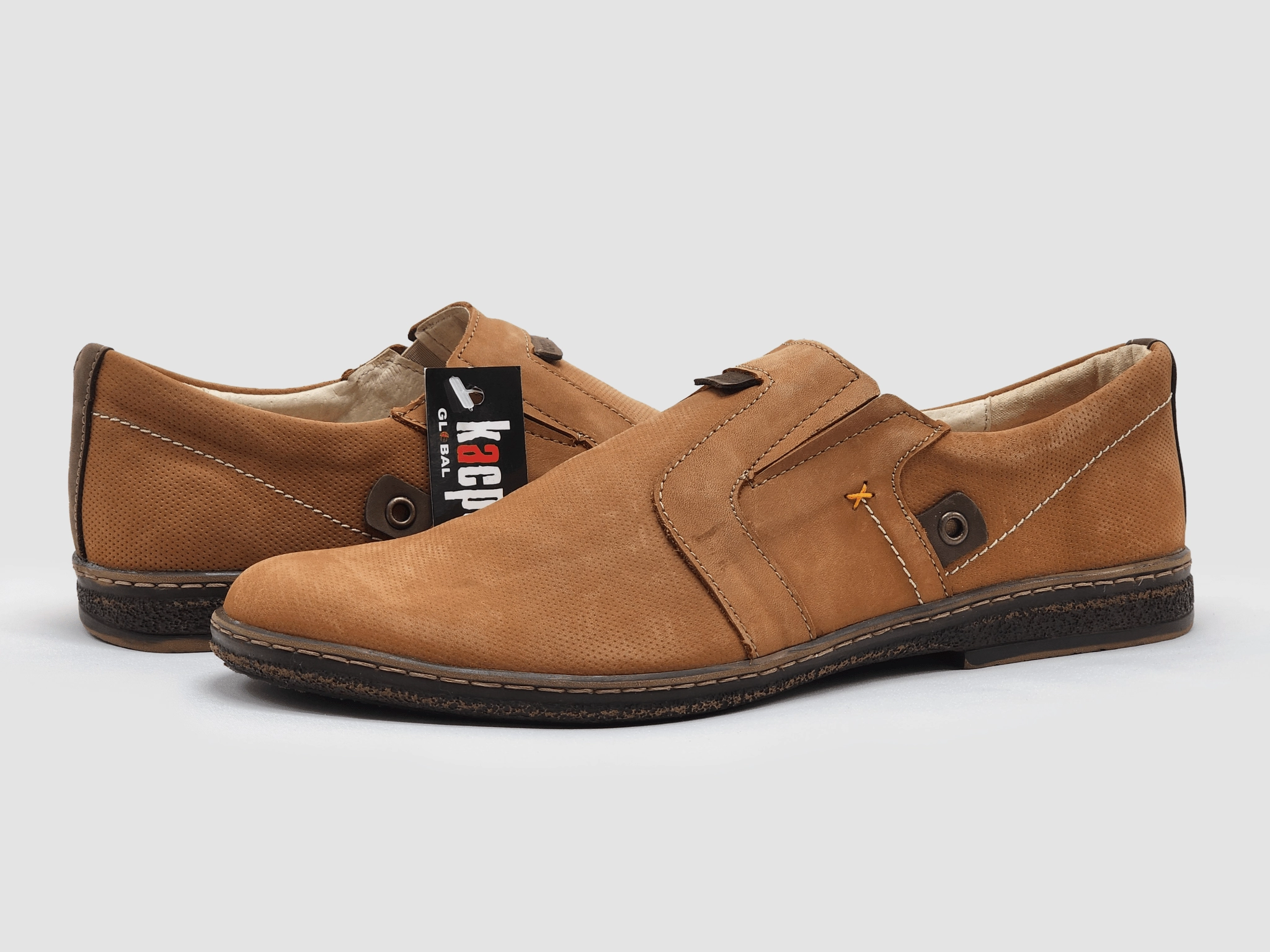 Men's Essential Leather Loafers - Light Brown Dolce And Gabbana Loafers