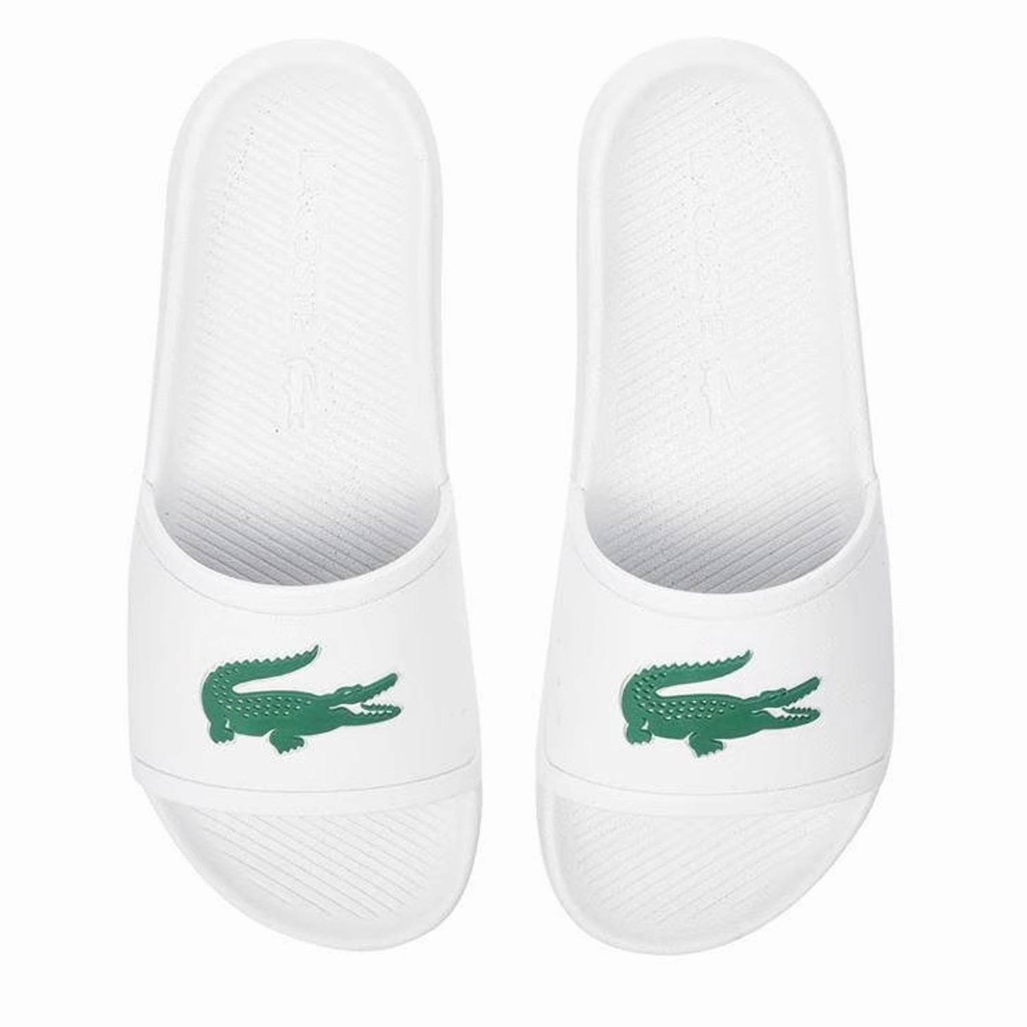 Men's Lacoste Croco Slides White Star Wars Chewbacca Slippers