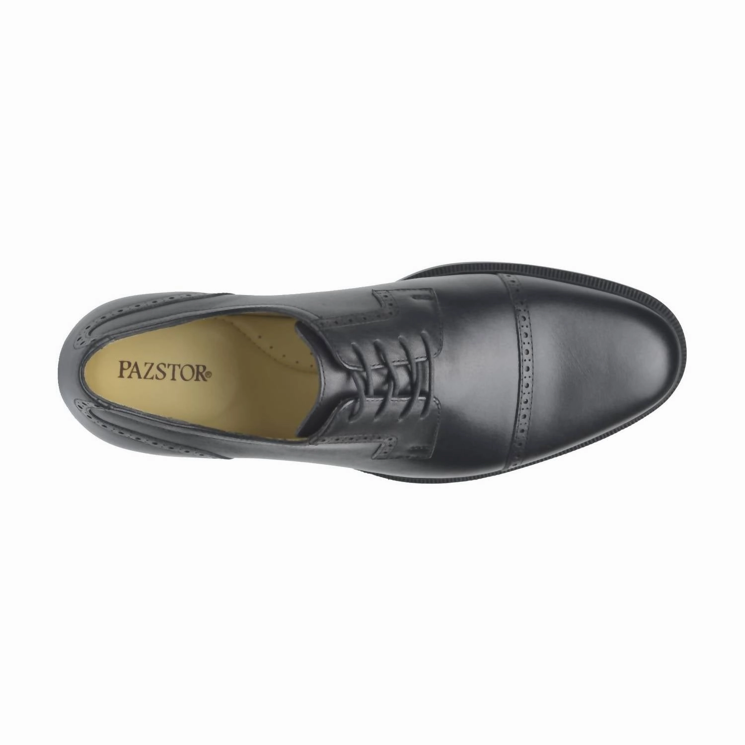 Men's Leather Oxfords Classic In Black Owings Cap Toe Oxfords