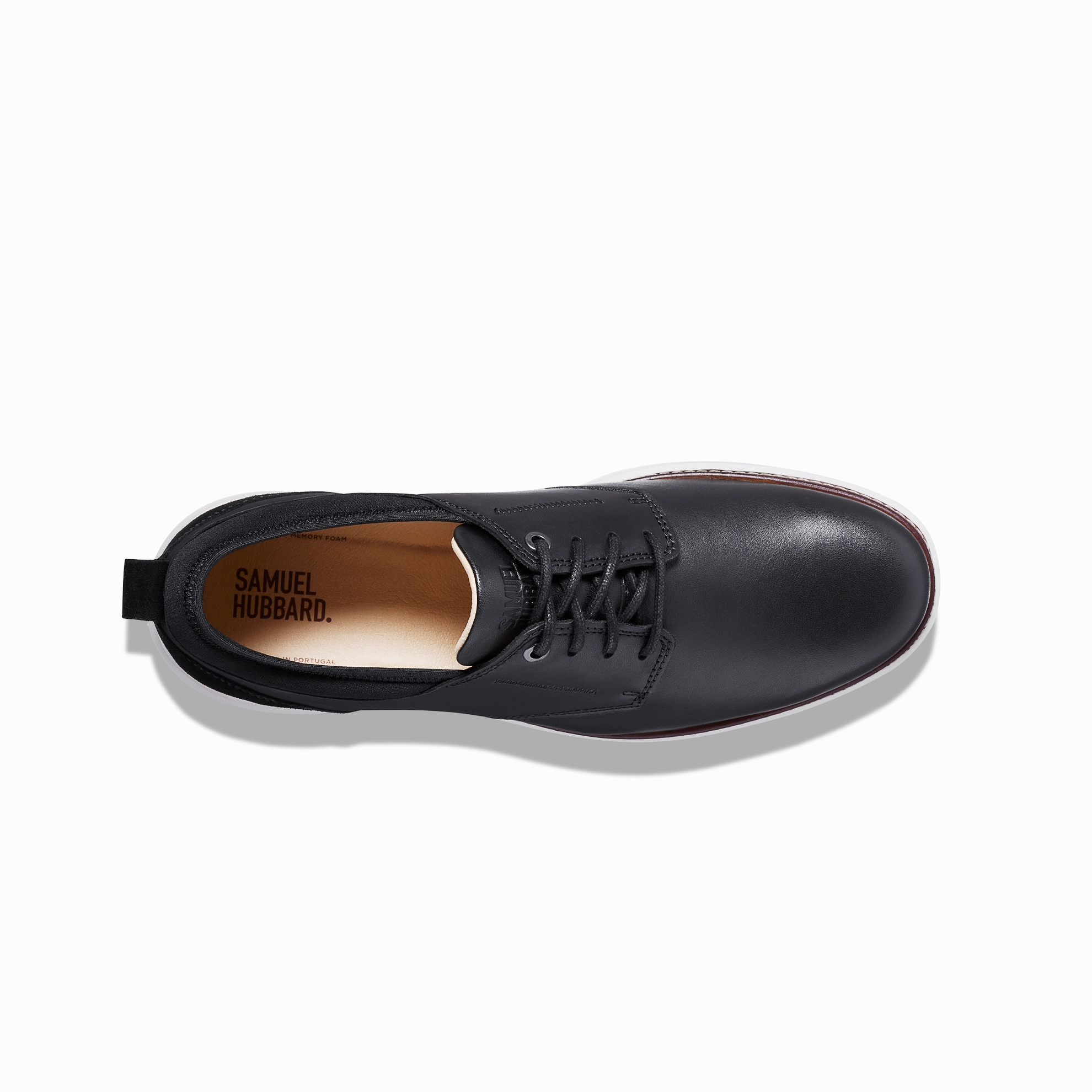 Oxfords Not Brogues Men's Rafael Hybrid Lace-Up-Black Leather| Samuel Hubbard