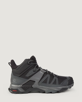 Korean Hiking Boots Men's Salomon X Ultra 4 GORE-TEX Mid Hiking Boots - Black/Magnet/Pearl Blue