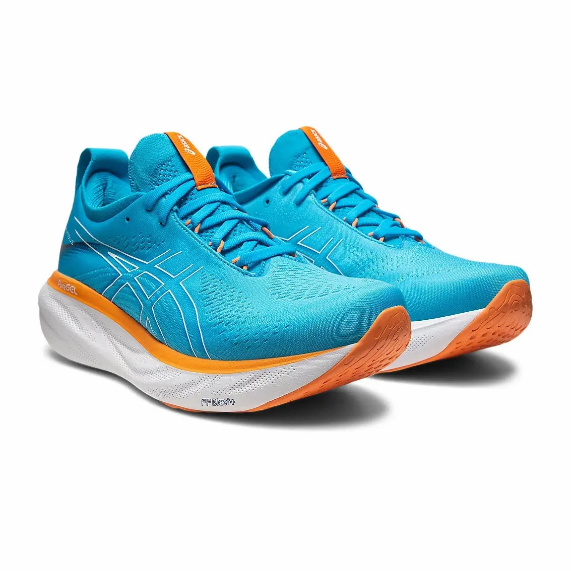 Asics Trail Scout Shoes Mens ASICS GEL-Nimbus 25 - Island Blue / Sun Peach