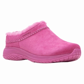Clogs From The 70's Merrell Encore Ice 5 Fuchsia Wash Pig Suede Clog (Women's)