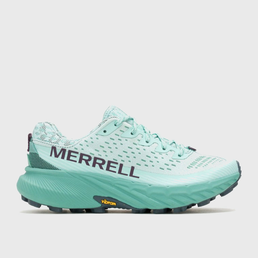 Merrell Womens Agility Peak 5 Trail Running Shoes Frost Blue Trail Running Shoes For Grass Volleyball