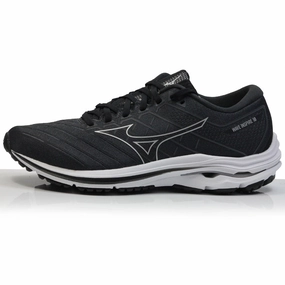 Mizuno Wave Inspire 18 Men's 2E Wide Fit Running Shoe - Black/Silver/Ebony Lightest Trail Running Shoes