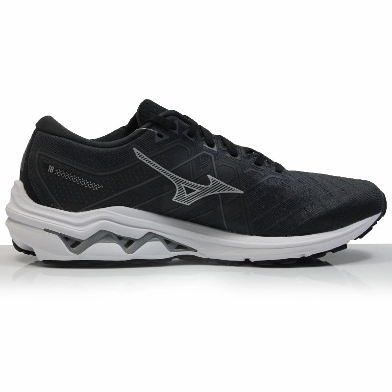 Mizuno Wave Inspire 18 Men's 2E Wide Fit Running Shoe - Black/Silver/Ebony Best On Running Shoe