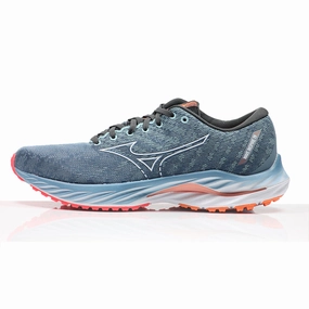 Running Shoe Cloud Mizuno Wave Inspire 19 Men's Running Shoe - Provincial Blue/White/Light Orange