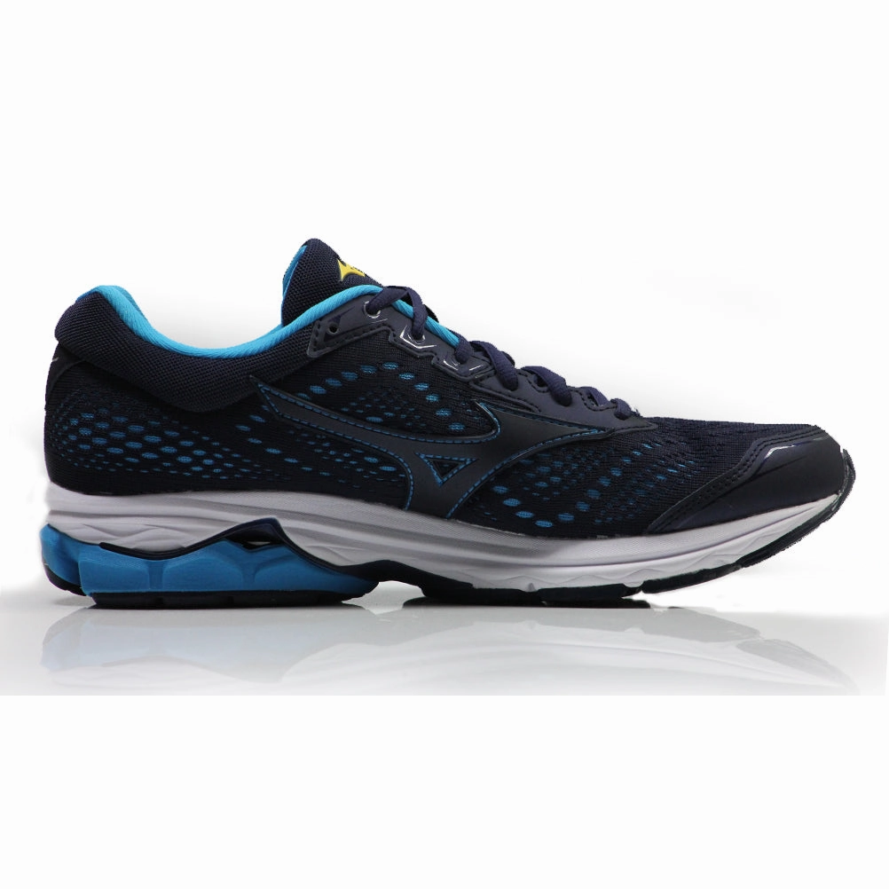 Best Running Shoes With Narrow Feet Mizuno Wave Rider 22 Men's Running Shoe- Peacoat/Peacoat/Primrose Yellow