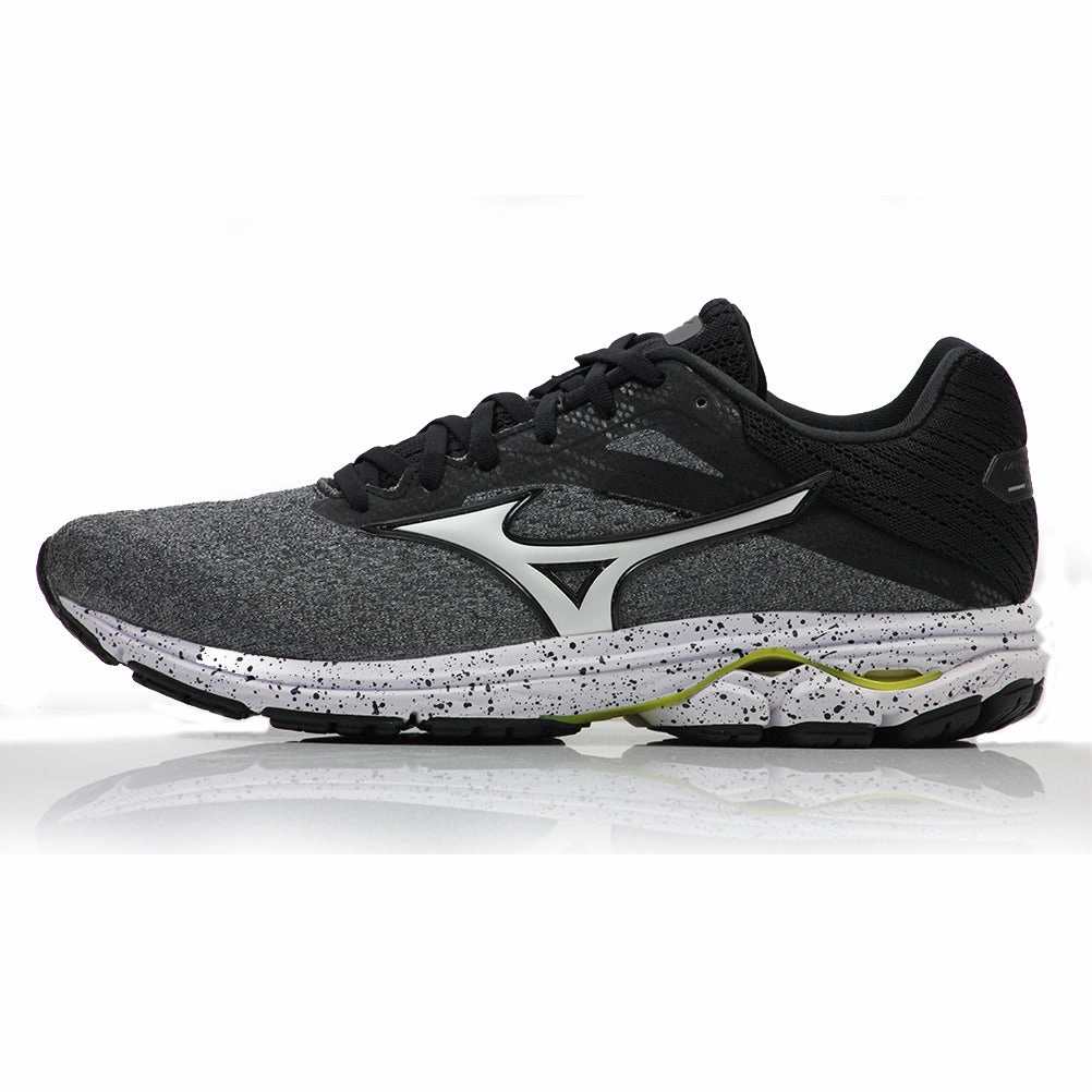 Drawing Running Shoes Mizuno Wave Rider 23 Men's Running Shoe- Glacier Gray/White/Black