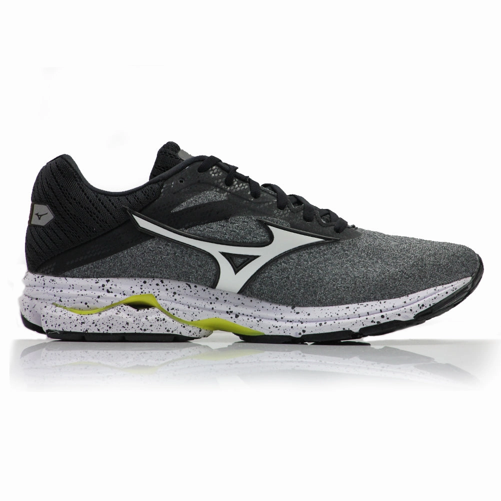 Soft Running Shoes Mizuno Wave Rider 23 Men's Running Shoe- Glacier Gray/White/Black
