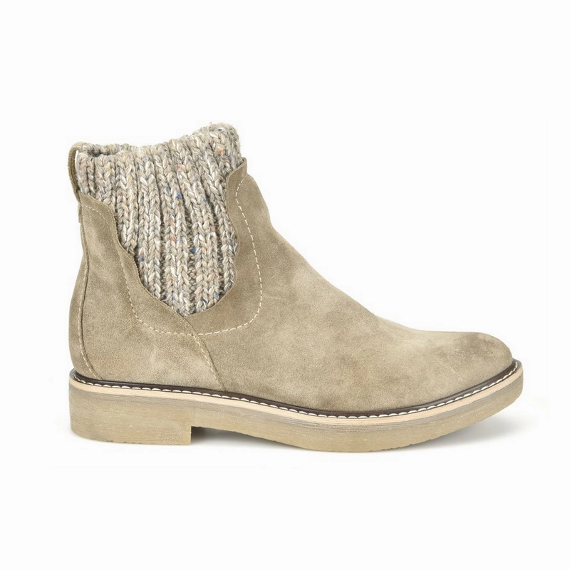 Comfortiva Rawnie Boot in Light Taupe - Women's Skin Chelsea Boots