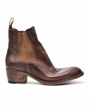 Shoto Chelsea Boot in Crinkled Mahogany Brown Doc Martens Chelsea Boot