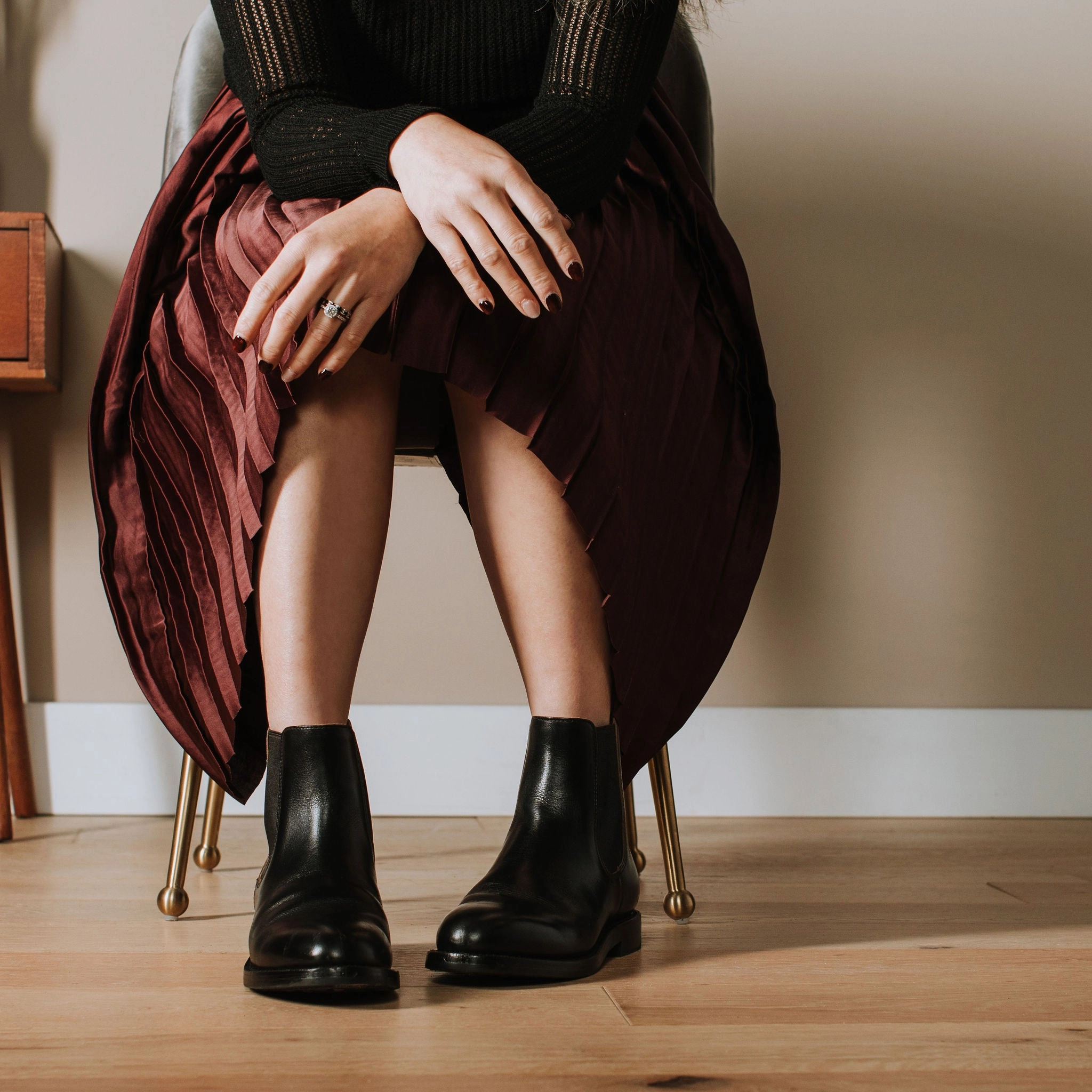 Josephine Chelsea Boot Black Chromexcel Chelsea Boots Lace Up