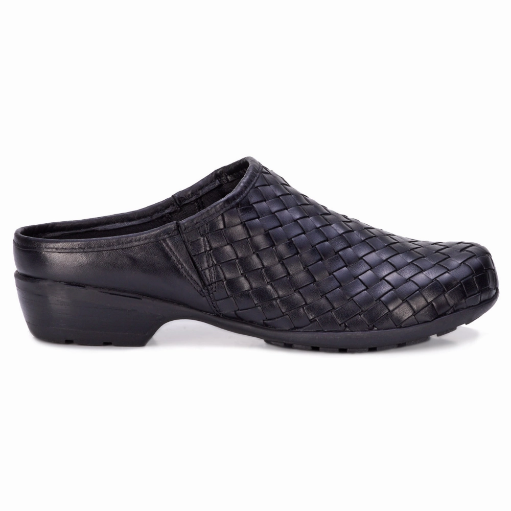 Ros Hommerson Emerson Black Leather Clog (Women's)