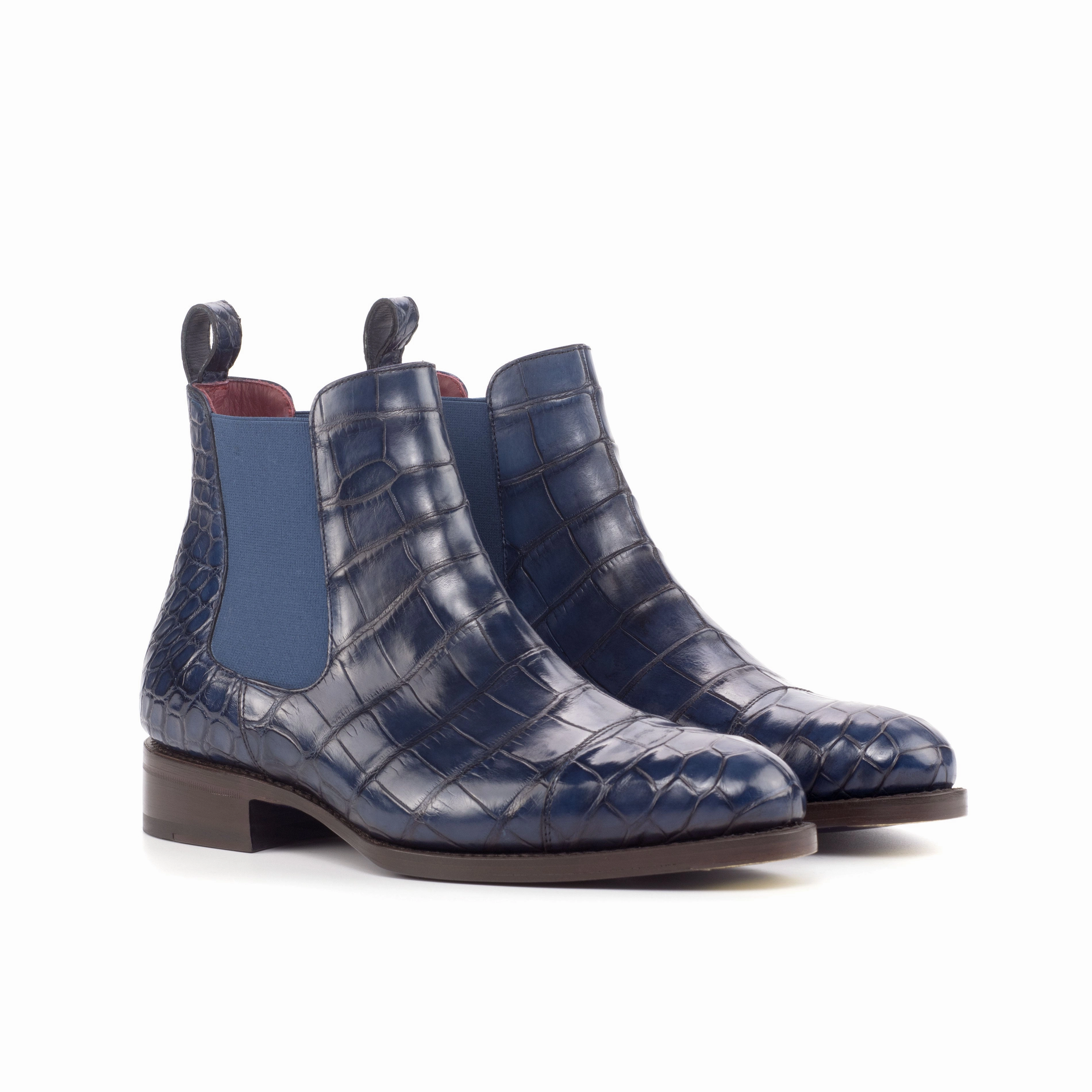 Danassa Chelsea Boots Navy Alligator Chelsea Boots