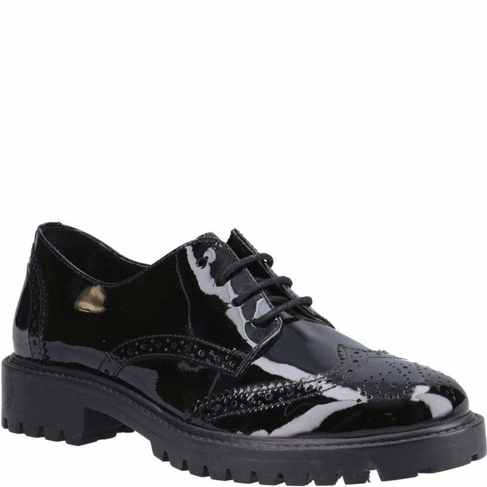 Hush Puppies Athena Patent XL Senior School Shoes