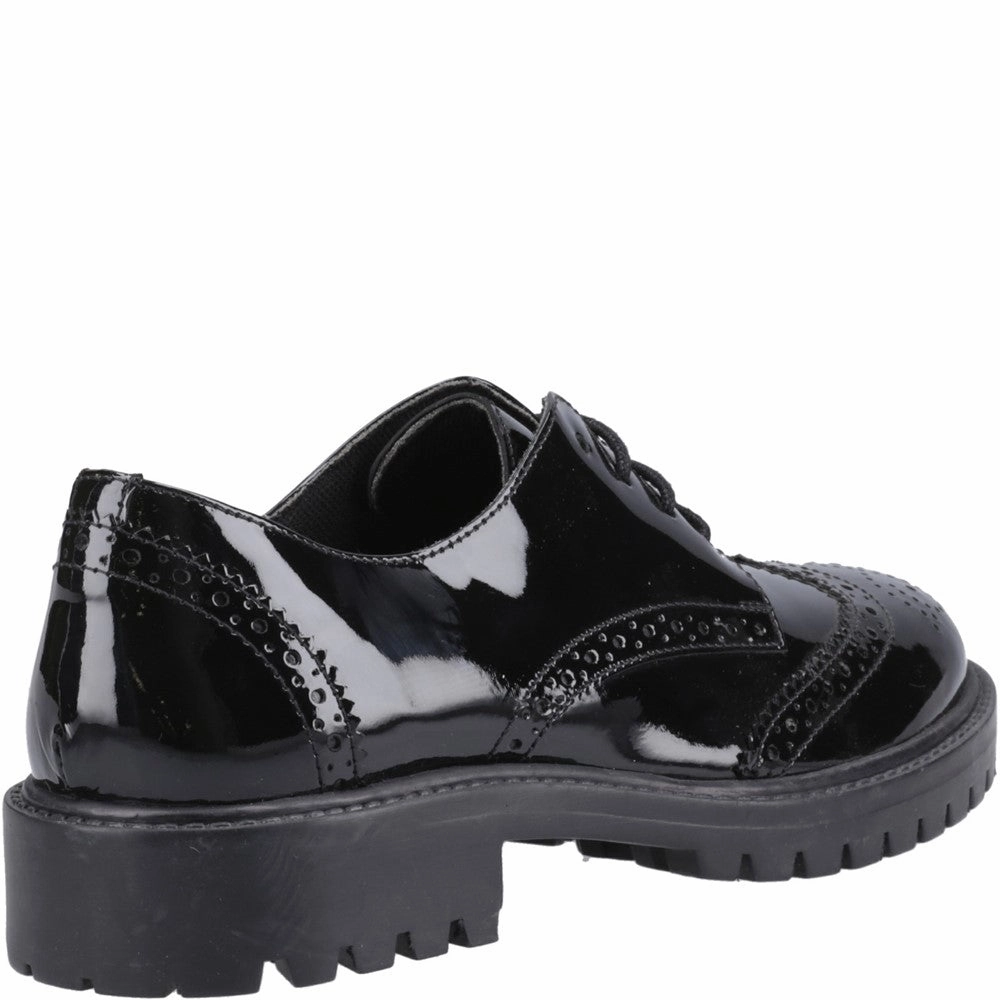 Hush Puppies Athena Patent XL Senior School Shoes