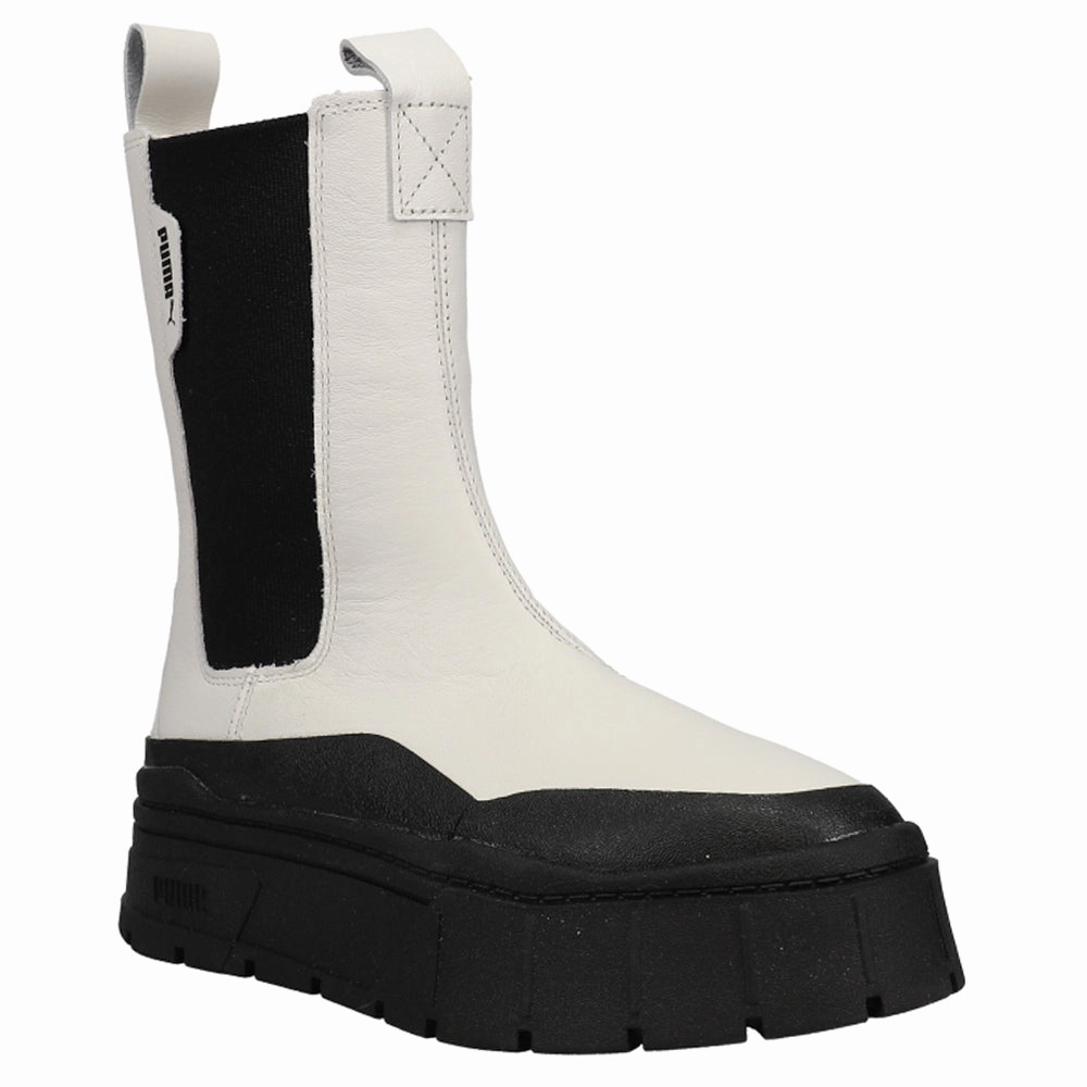 Mayze Stack Round Toe Platform Chelsea Pull On Boots Creed Suede Chelsea Boots