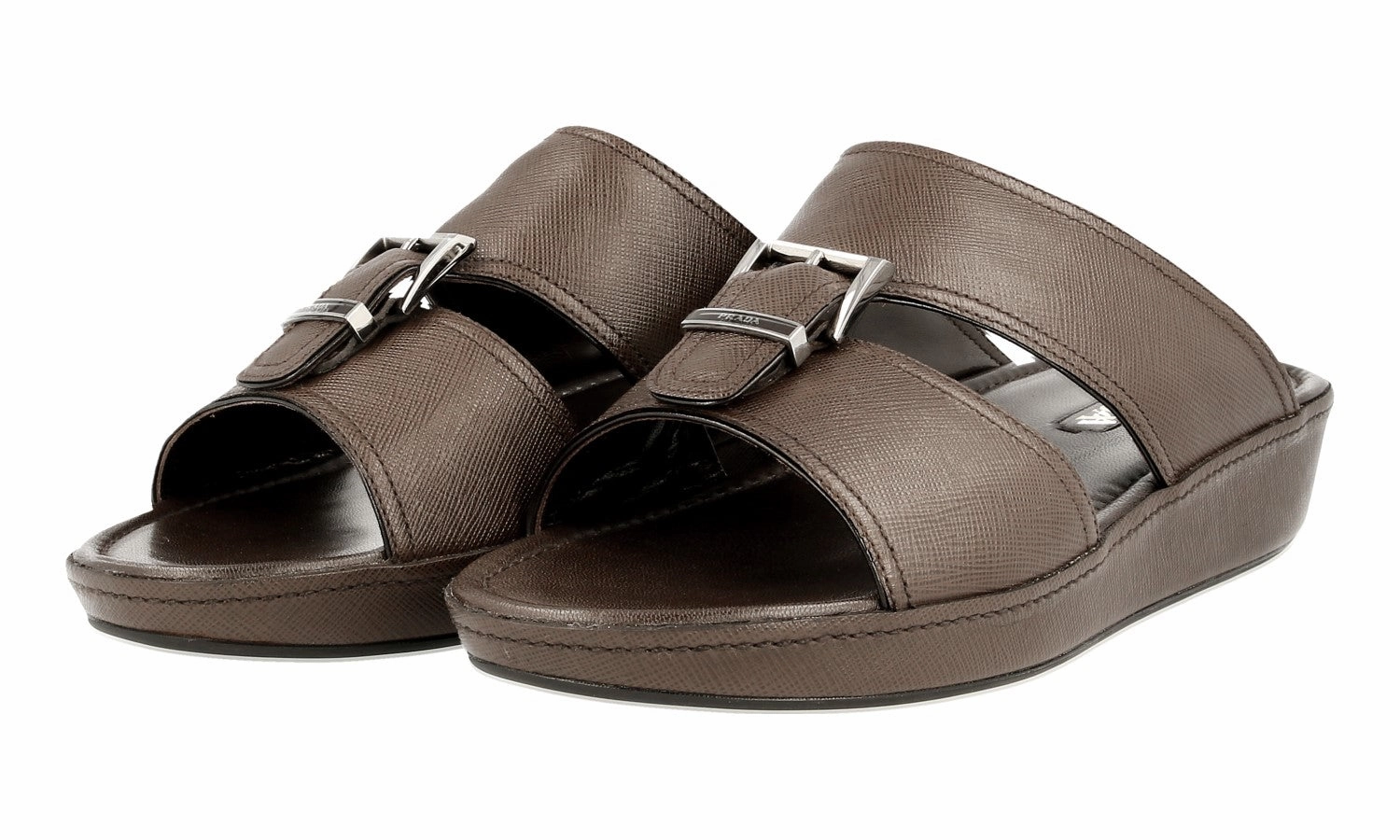 Sword And Sandals 2 Full Version Prada Men's Brown Saffiano Leather Sandals 2X2938