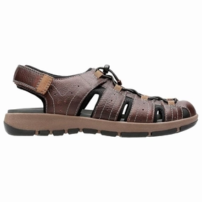 Sandals Royal Bahamian Vs Emerald Bay Clarks Brixby Cove Dark Brown Leather Sandal (Men's)