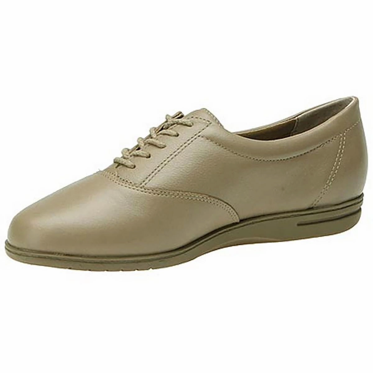 Motion Womens Leather Lace Up Oxfords Shiny Silver Oxfords