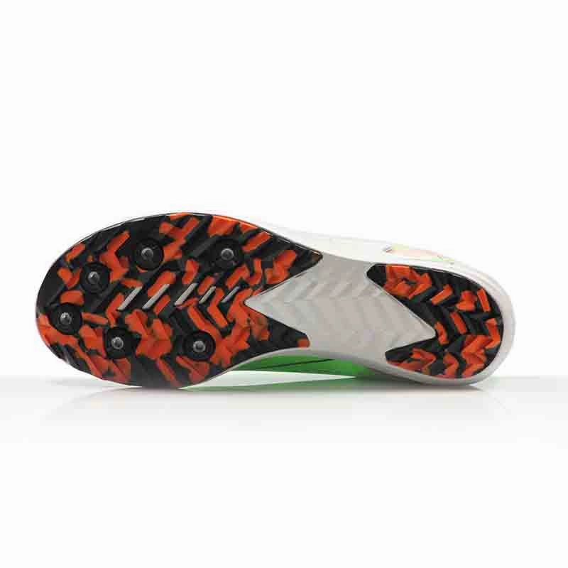 Brooks Draft XC Unisex Cross Country Running Spike - Green Gecko/Red Orange/White Running Snow Shoes